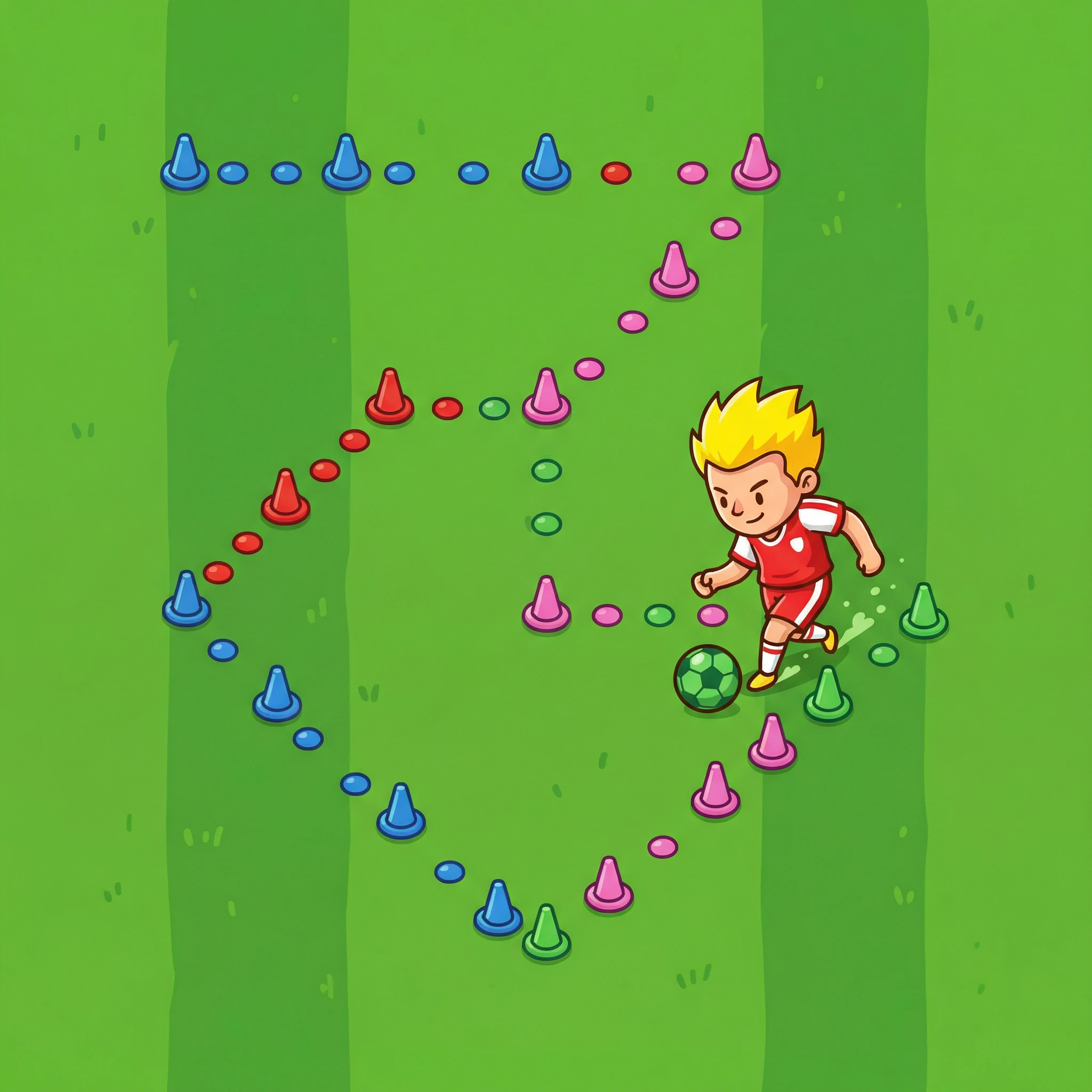 Obstacle course dribbling